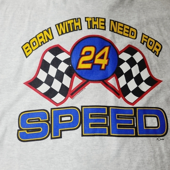 Vintage 90s 1996 Nascar Jeff Gordan Tshirt XL Born With The Need For Speed - Picture 6 of 9